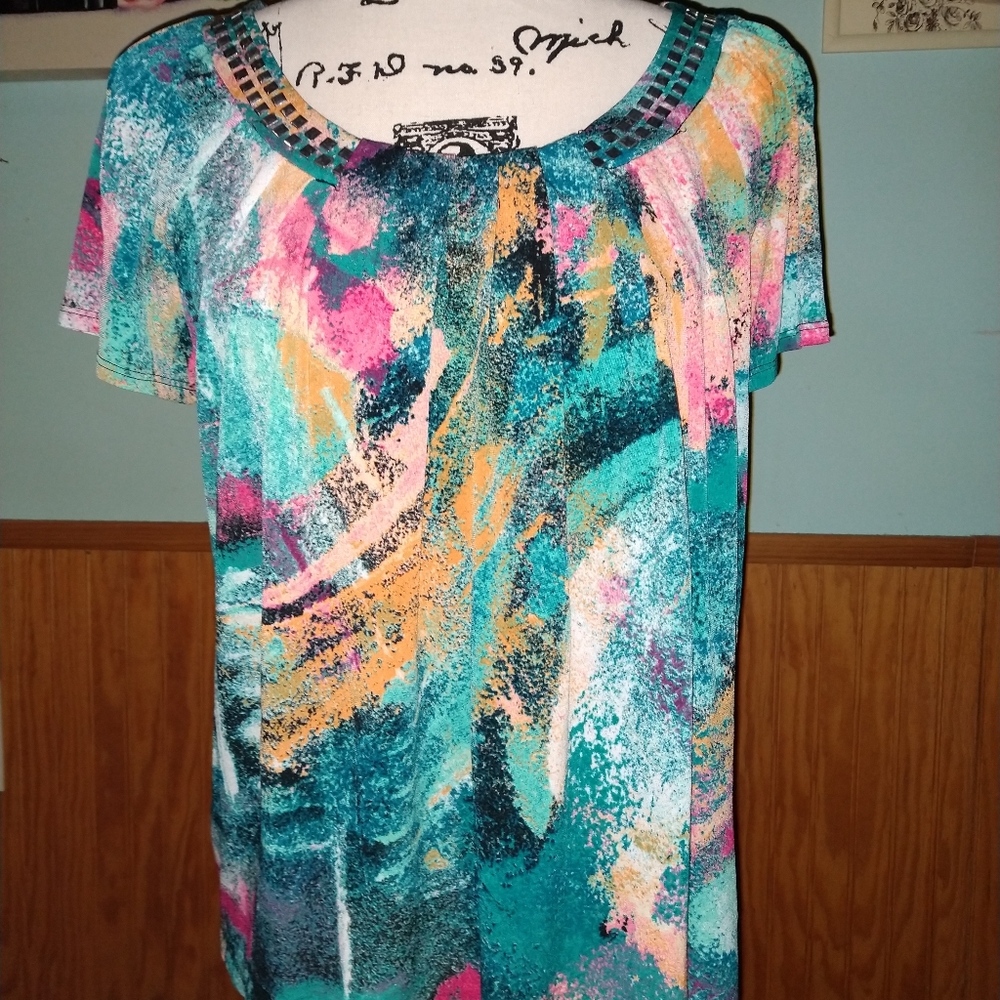 Euc Bright colored shirt - Picture 2 of 5